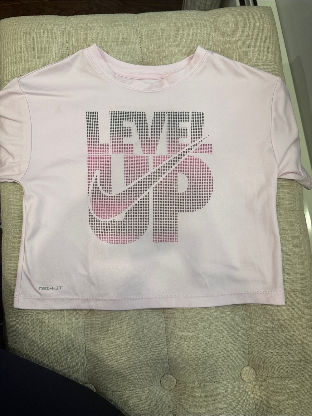 Nike Pink & Gray "Level Up" Dri-FIT Short Sleeve Tee
